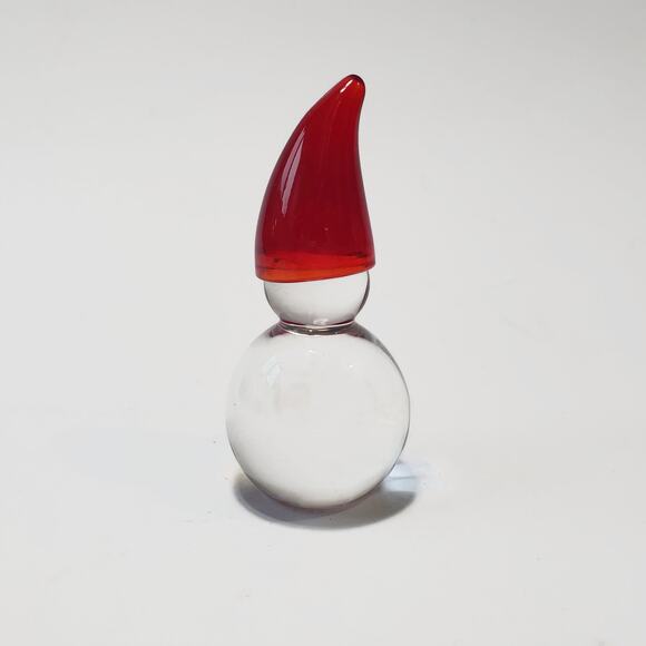 Vintage Hadeland Glassverk Nisse Gnome Norwegian Glass Figurine Chipped - Picture 3 of 9